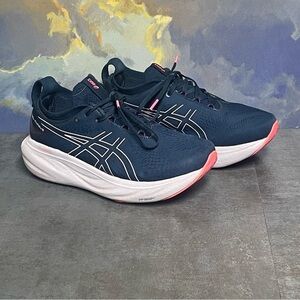 Asics Gel-Nimbus 25 Women's Navy Blue Running Shoes Size 8.5B